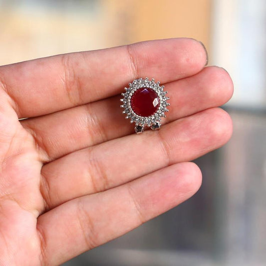 Funky Silver Plated Crystal Tops