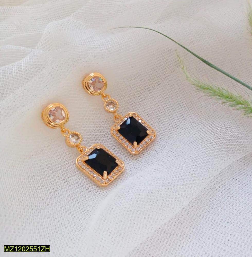 Gold Plated Zircon Earrings