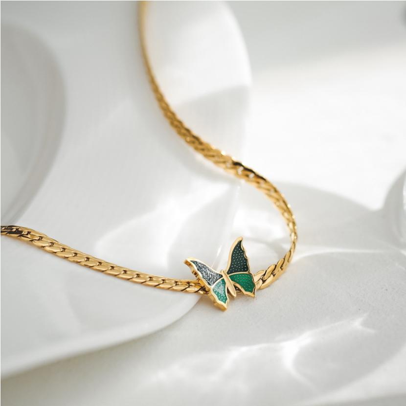 Butterfly Design Gold Plated Pendant