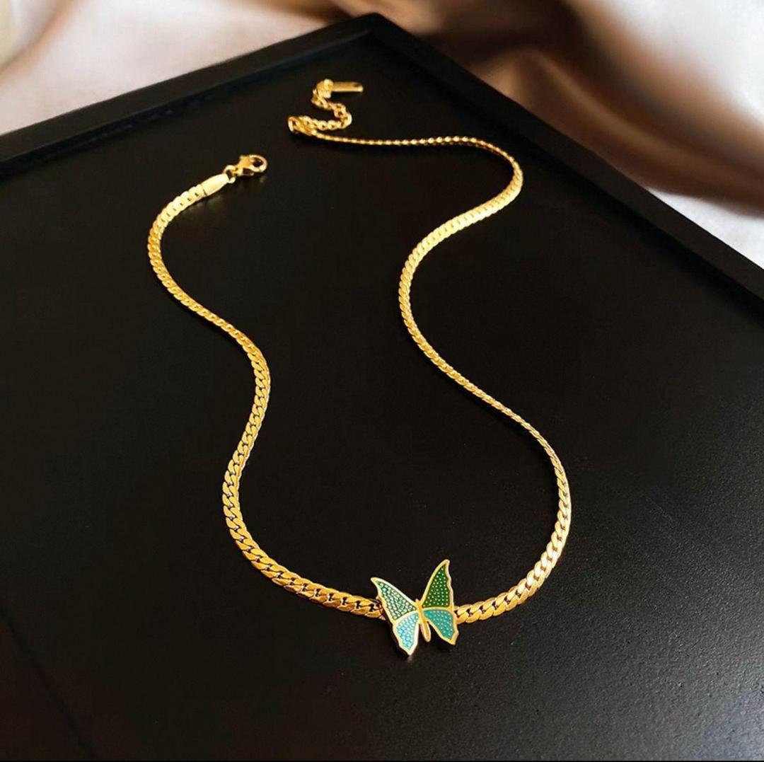 Butterfly Design Gold Plated Pendant