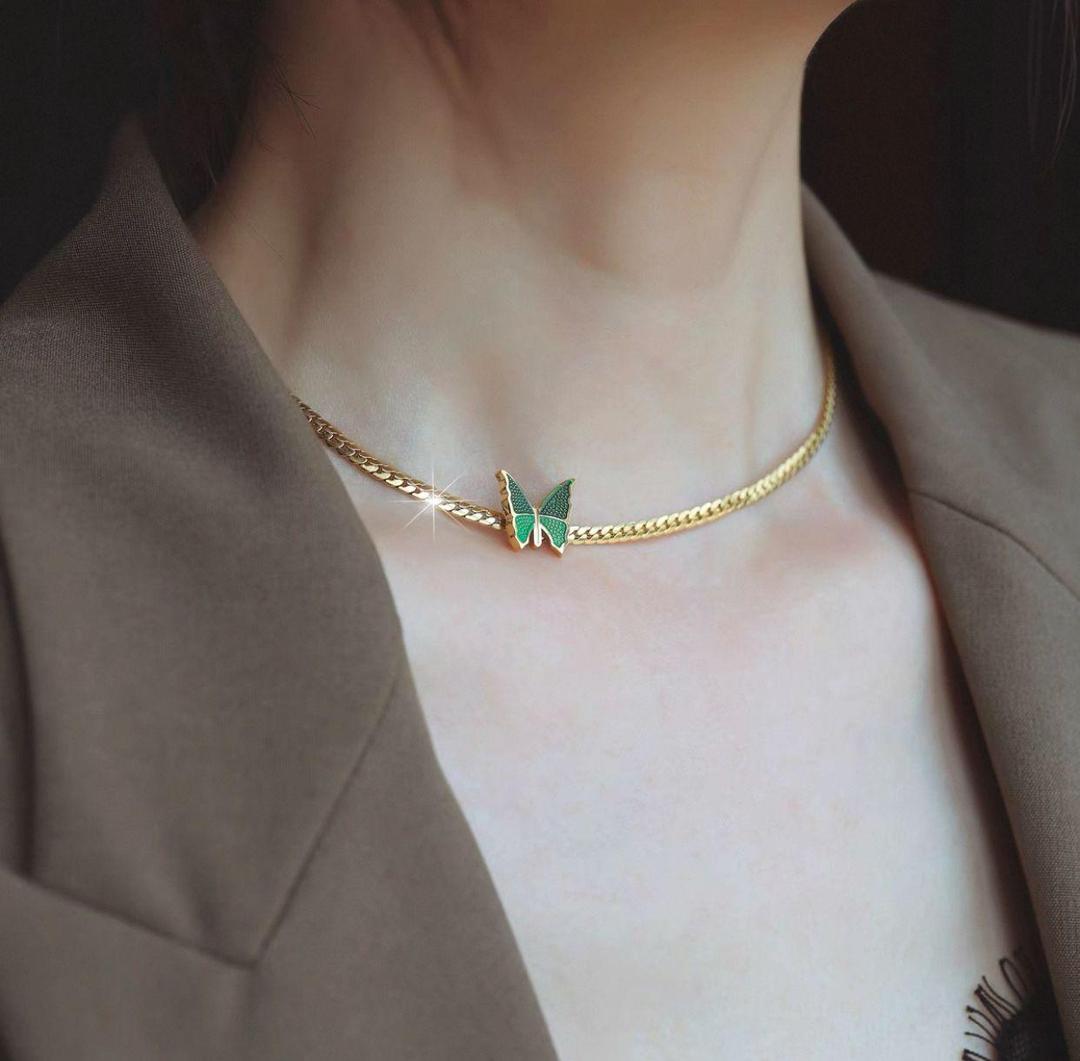 Butterfly Design Gold Plated Pendant