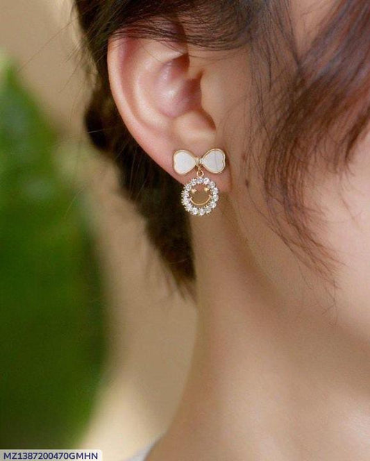 Smiley Face Zircon Korean Earrings