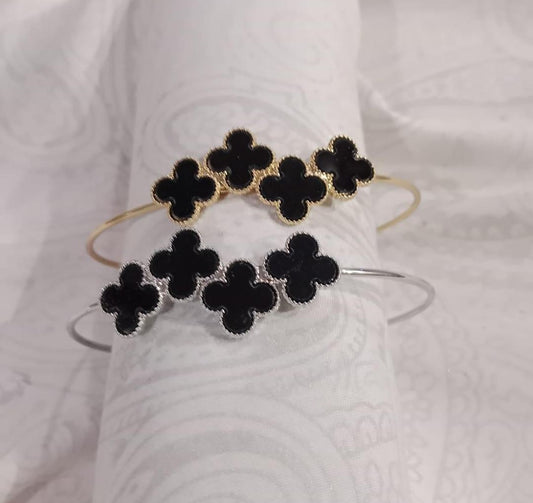 Antique Gold Plated Kara Bracelet with Artificial Stones - 1 Pc