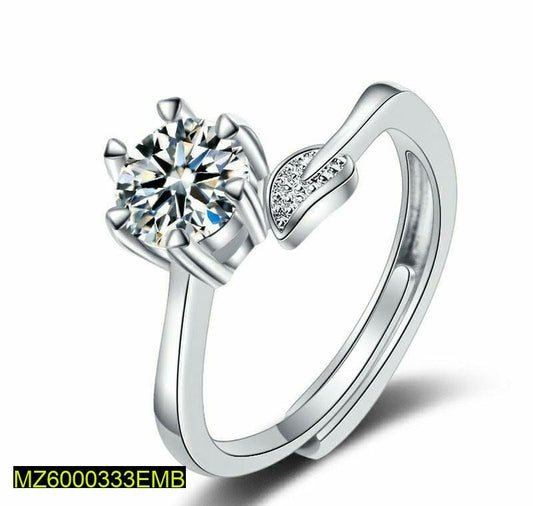 Cubic Zirconia Ring Adjustable