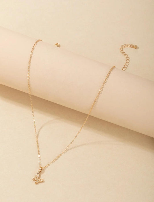 Butterfly Hanging Gold Plated Pendant