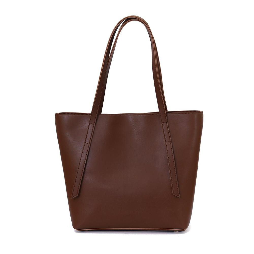 Nova PU Leather Casual Tote Bag, Brown