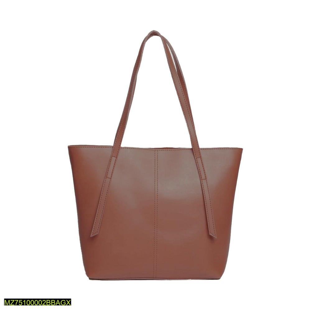 Nova PU Leather Casual Tote Bag, Brown
