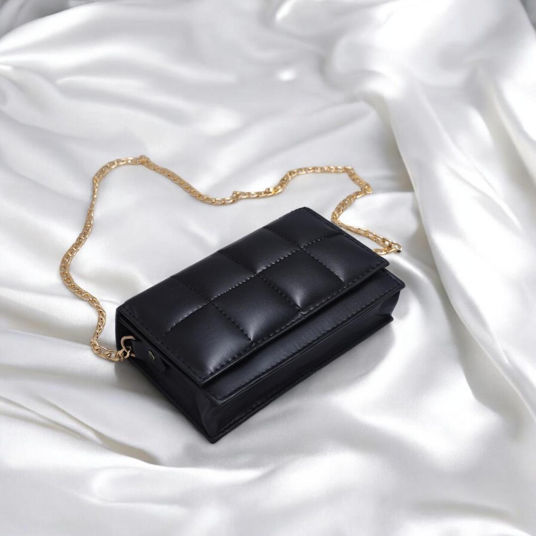 Girl's Stylish Black Crossbody Bag
