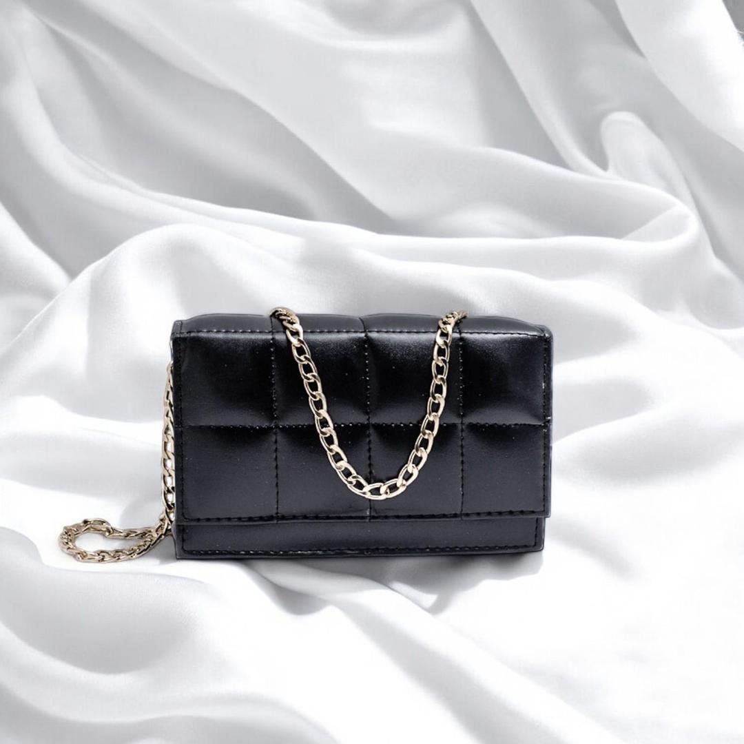 Girl's Stylish Black Crossbody Bag