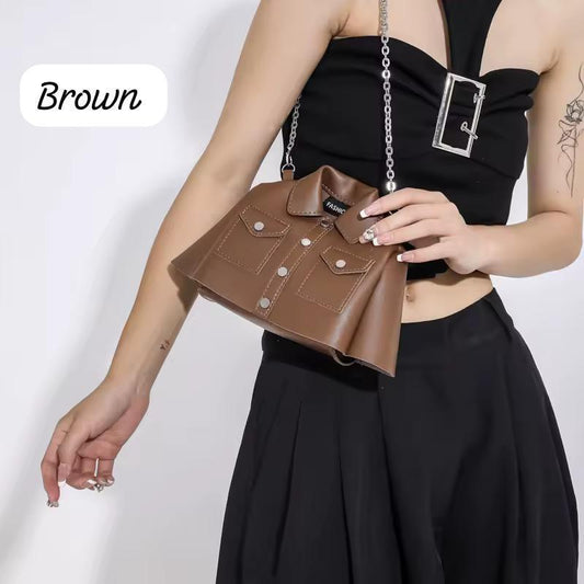 Stylish Girl's Black Rexine Shoulder Bag