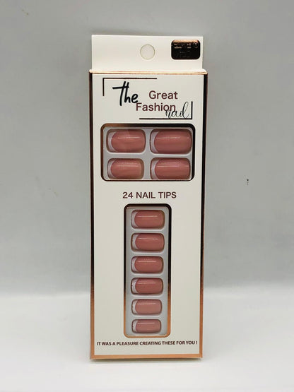 24 Pcs Fancy Nails - Pink