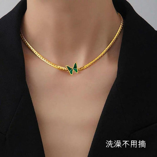 Butterfly Design Gold Plated Pendant