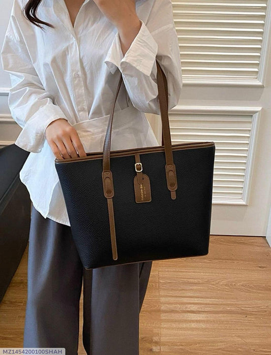 Women's PU Leather Plain Shoulder Bag