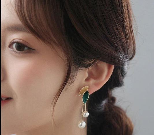 Gold Plated Pearl Earrings