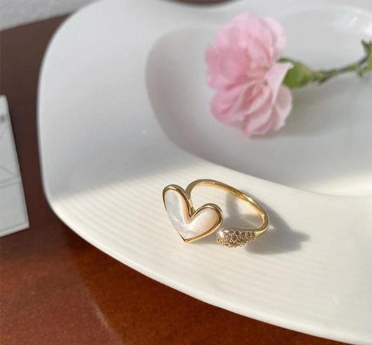Heart Design Adjustable Ring