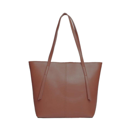 Nova PU Leather Casual Tote Bag, Brown