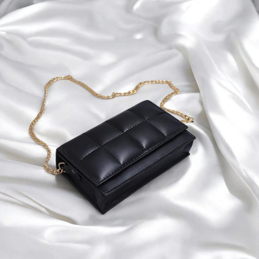 Girl's Stylish Black Crossbody Bag